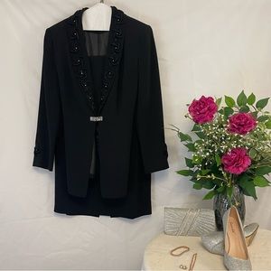 Salvatore Cavalli Women's Black Skirt Suit-Women Size 16